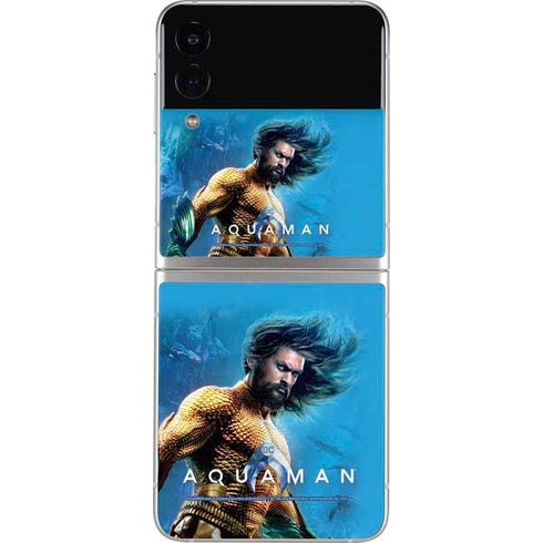 DC Comics Aquaman Movie Arthur Curry Poster Galaxy Z Flip3 5G Skin